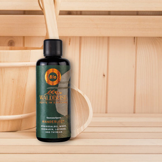 Waldbrise Saunaaufguss Wanderlust 100 ml – Wanderlust in einer Sauna
