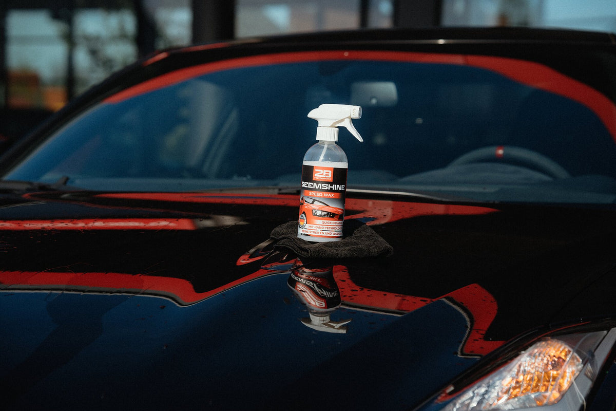 2B Performance SeemShine Speed Wax 500 ml – auf einer Motorhaube