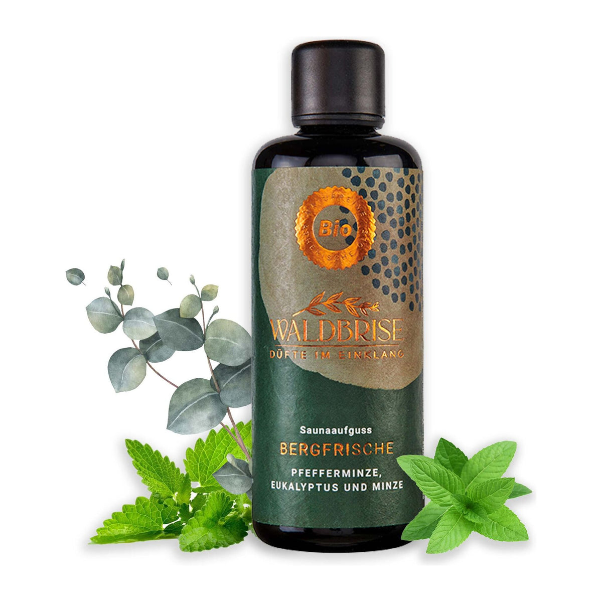 Waldbrise Saunaaufguss Bergfrische 100 ml – Bergfrische mit Minze und Eukalyptus