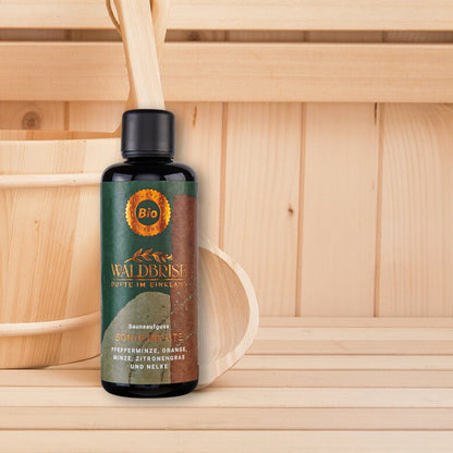 Waldbrise Saunaaufguss Sonnenblüte 100 ml – Sonnenblüte in einer Sauna